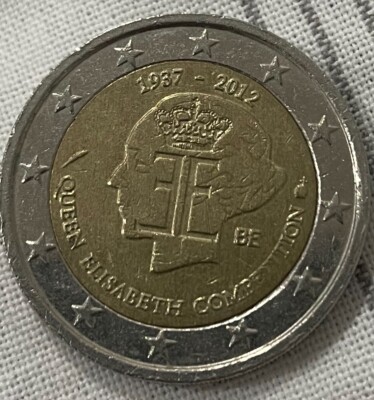 2 Euro Münze Queen Elisabeth Competition 1937-2012, SEHR SELTEN !
