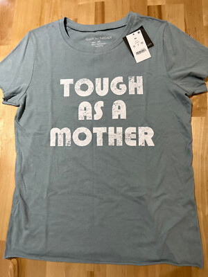 GRAYSON THREADS Tough As A Mother Graphics GREEN T-Shirt - Women's XS - NEW