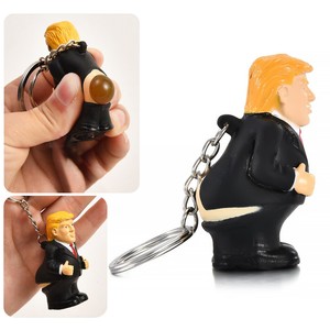 Donald-Trump-poop-keyring-president-squeeze-funny-key-chain-novelty-fun-Gift