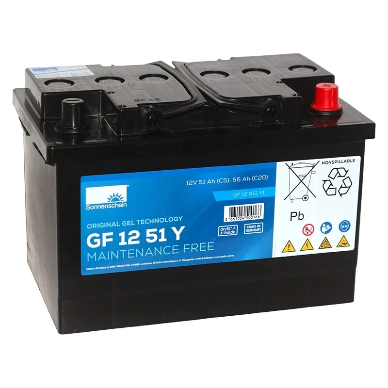 SONNENSCHEIN Batteria trasmissione Sunshine GF 12 051 Y1 Dryfit 12V 51Ah batteria trazione