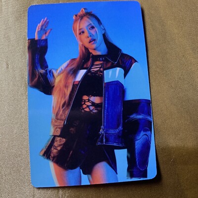 ROSE BLACKPINK Group Pink Coachella Celeb K-pop Girl Photo Card Blue Pink