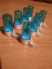 STA Blue Automatic Bird Water Feeders Canary, Finch  Lot of 8 Dispensers 2 oz 