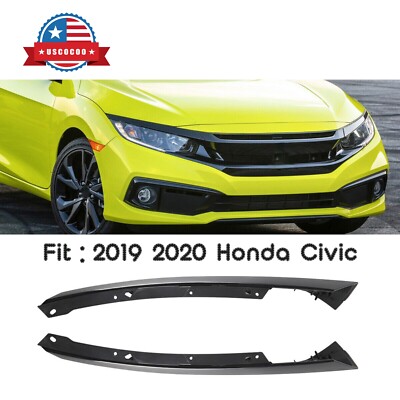 Furulu Front Headlight Eyelid Molding Trim Strip Left & Right For Honda Civic 2022 2023
