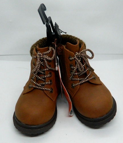 Wonder Nation Baby Toddler Girls Brown Sweater Lined Moto Boots Size 6 - Picture 2 of 6
