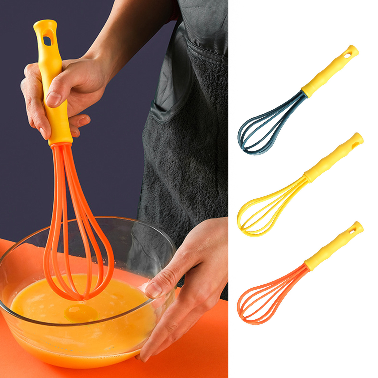 Plastic Whisk Kitchen Utensil Wisk For Blending and Stirring Hand Frother Mixer