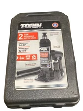 Torin 2 Ton 4,000 LB Capacity Hydraulic Welded Bottle Jack Carrying Storage Case