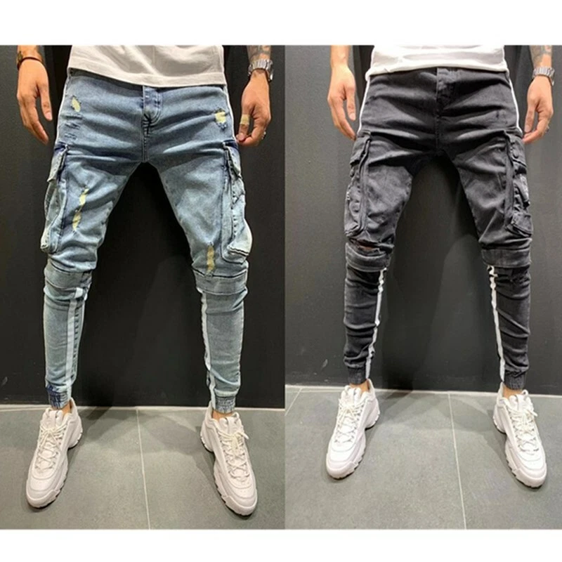 Jeans with stripe on side mens 2025