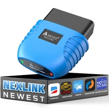 NEXAS Bluetooth 5.0 OBD2 EOBD Motorcycle Diagnostic Tool Scanner for iOS Android