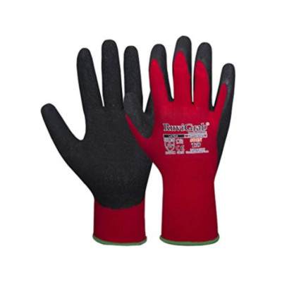 12PAIA GUANTI IN LATTICE NYLON COL. ROSSO NERO TG. 7