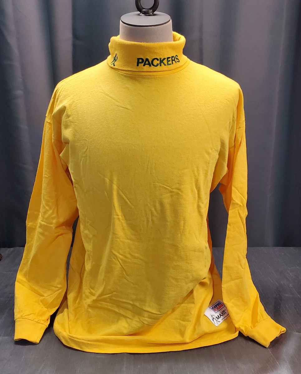 Vintage Maxit NFL Pro Line Green Bay Packers Turtleneck Long Sleeve Thermal LRG