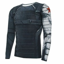 Winter Soldier T-Shirts Bucky Barnes 3D T-Shirts Cosplay Superhero Top Costumes