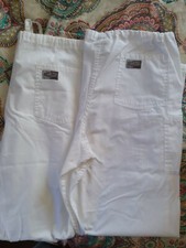 New Without Tags Unisex White SCRUBZONE Scrub Pants Size Medium