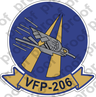 STICKER USN VFP 206 HAWKEYES