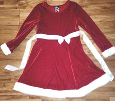 Girl's Pink Violet Crushed Velvet Santa claus Size 7 Christmas holiday's party