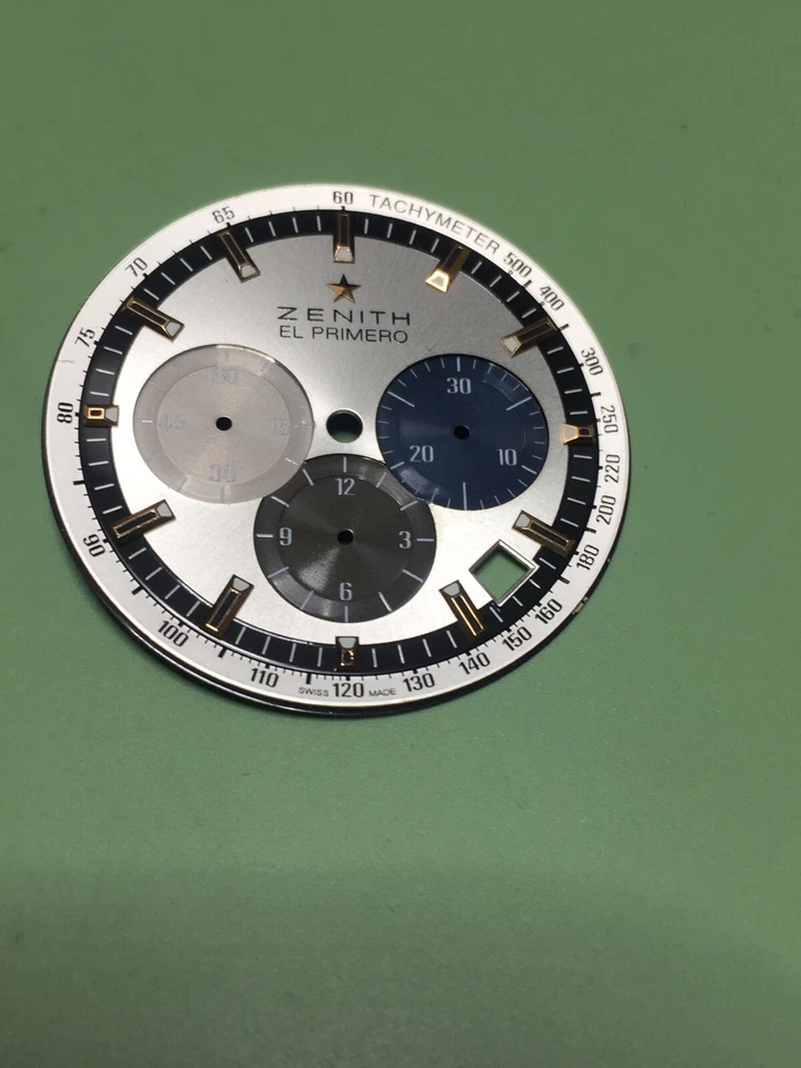 Zenith El Primero Silver + Rose Gold Chronograph 33.6 mm Dial - Image 3 of 4