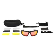 Multifunctional Goggles Cycling Protective Glasses UV400 Shooting Glasses W/Lens