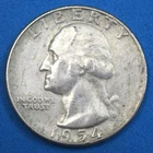 1954S Washington Silver QUARTER - Free Shipping!                               2