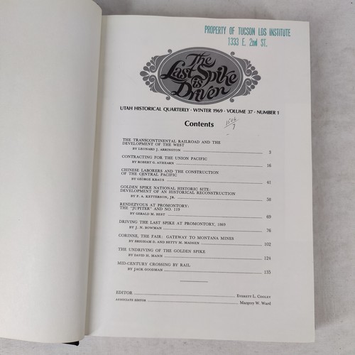 1969 Utah Historic Quarterly Volume 37 LDS Church of Jesus Christ Mormon History - Picture 3 of 12