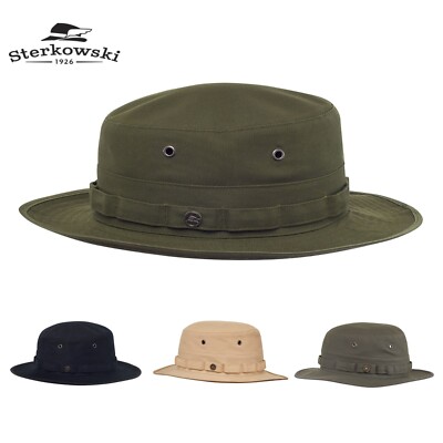 Sterkowski AFGHAN Baumwolle Safari Hut Bucket Belüftungslöcher Klassische