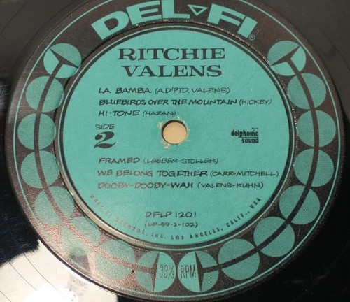 1959 RITCHIE VALENS: SELF TITLED Rare misprint LP Worn-Fair Del-Fi 1201 RnR - Imagen 7 de 11