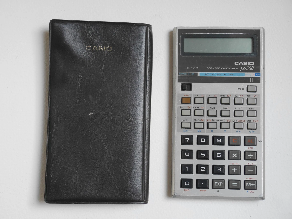 Vintage Casio FX 550 Scientific Calculator in Original Case