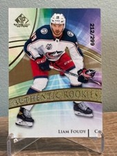 2020-21 Upper Deck SP Game Used Authentic Rookies /299 Liam Foudy #151 CBJ RC
