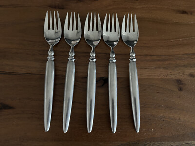 Saladmaster Ellise  Salad Forks 6 3/4''  Forged Stainless Japan Set of 5
