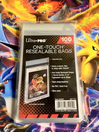 100 Pochettes Rescellables Ultra Pro One-Touch - Protection Pour Boîtiers Rigides De Cartes