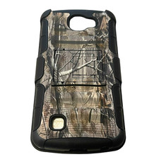 Funda de teléfono celular LG camuflaje Optimus Zone 3 K4 VS425PP clip para cinturón cubierta resistente