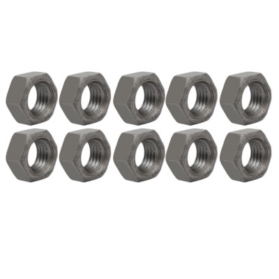 10Stk. M18 x 2,5mm Steigung Grobgewinde Kohlenstoffstahl Hand Sechskantmuttern