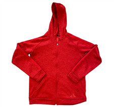 Adidas Climawarm Hooded Sweatshirt Women's Size Medium Red Full-Zip