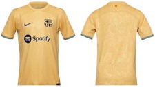 Image of Nike FC Barcelona 2022/23 Away Shirt Junior Size S / 8-10 Years/ 26 - 27" Chest