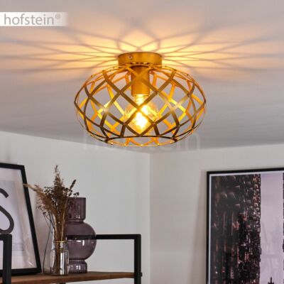 Plafonnier Moderne Doré Hofstein – Métal – 1 à 3 Lumières – Lustre Suspension