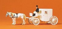 Preiser 75150 Hochzeitskutsche Geschlossen 4 Figuren Fertigmodell Tt 1:120 Neu