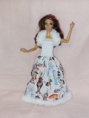 Barbie Puppen Kleid Disney Frozen Eiskönigin Olaf Elsa Anna Winter Prinzessin 61