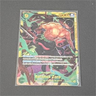 One Piece Card Game Roronoa Zoro Carte Personnage Holo FR 9000 Coût 9 - Photo 1/4