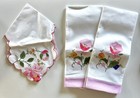 Vintage Linen Hand Tea Towels (2) & Bread Basket Linen Appliqué Embroidery — photo 1