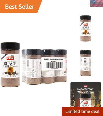 Black Garlic Seasoning, 6 Oz Pack of 6   Rich, Savory & Umami Flavor for Meat...