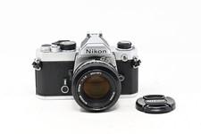 Nikon FM Silver 35mm SLR Film Camera W/ Nikkor 50mm 1.4 Ai Lens  B86 
