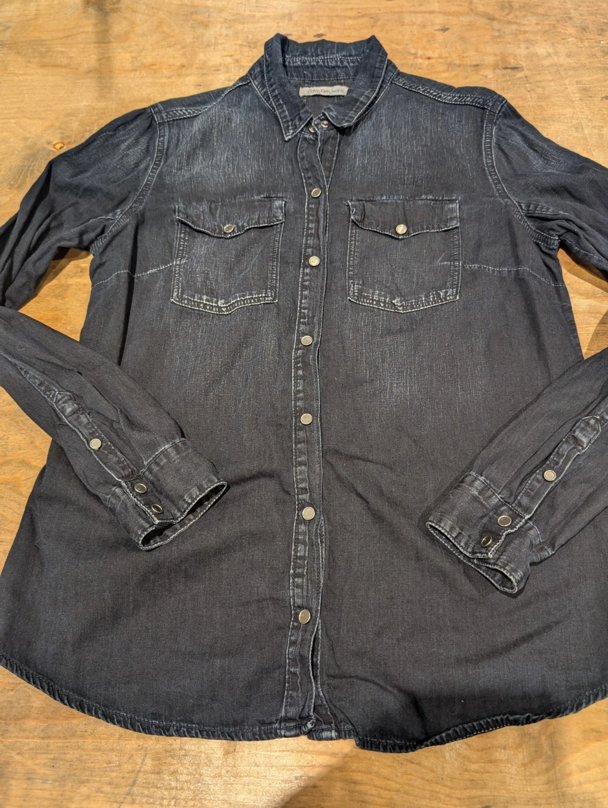 Calvin Klein Denim Jacket - Mens Size Small - Black