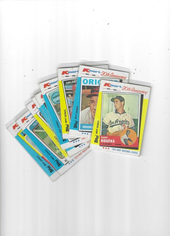 1982 Topps K-Mart Baseball Starter Set 16 Different Cards - Overall VG Condition