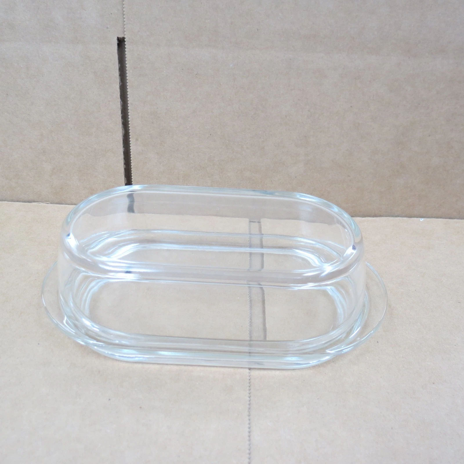 LEONARDO ALL GLASS 2 PC ITALIAN BUTTER DISH - NEW!!!