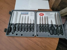 VINTAGE NOS SLITZER 16 Piece Professional German Cutlery Kitchen Knife Set 