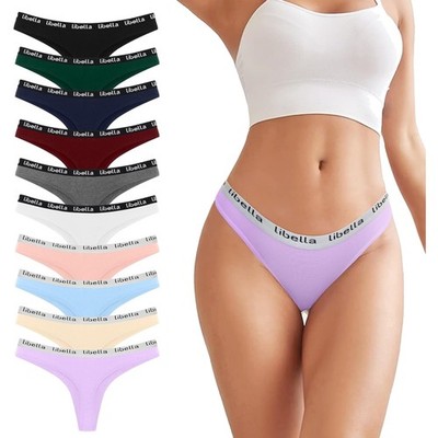 Damen String Tanga Set aus Baumwolle | Sexy Unterwäsche 10er Pack S-XL