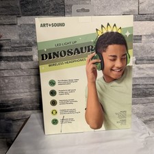 Art Sound LED Light Up Dinosaur Wireless Bluetooth Kids Headphones