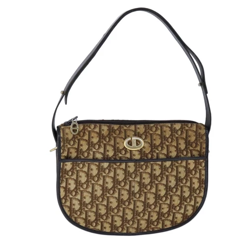 Sac bandoulière Dior Trotter en toile marron authentique