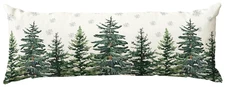 Christmas Lumbar Pillow Cover 14x36 Snowflake Tree Winter Holiday Sofa Bed Decor
