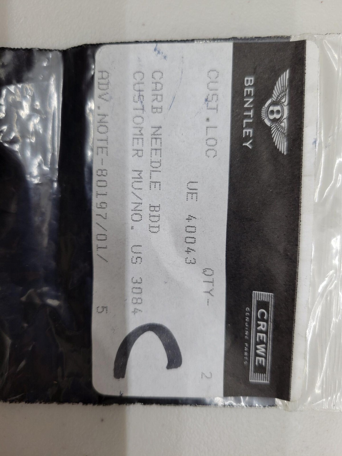 Rolls Royce / Bentley Carb Needle BDD UE40043