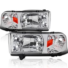 Fits 1994-2001 Dodge Ram 1500 2500 3500 1Pc Style Headlights Lamps Left+Right