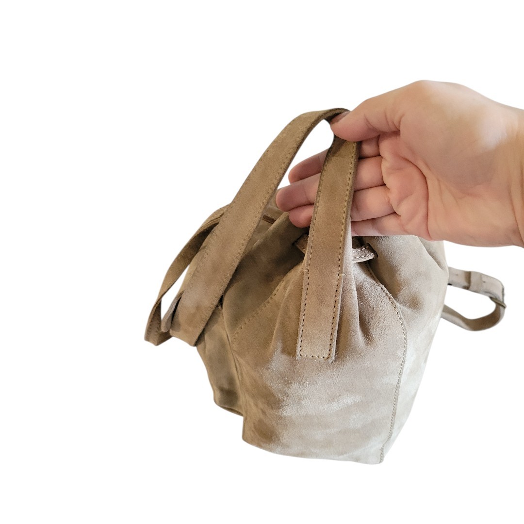 PRADA Shoulder Bag Suede Beige Auth 162513 thumbnail 9